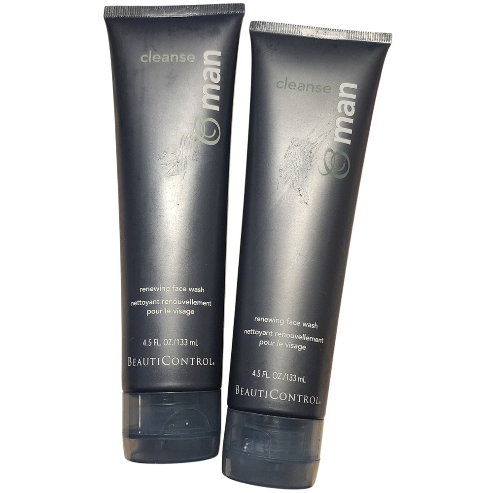 BeautiControl Man Cleanse Renewing Face Wash 4.5 fl oz / 133 ml Lot Of 2
